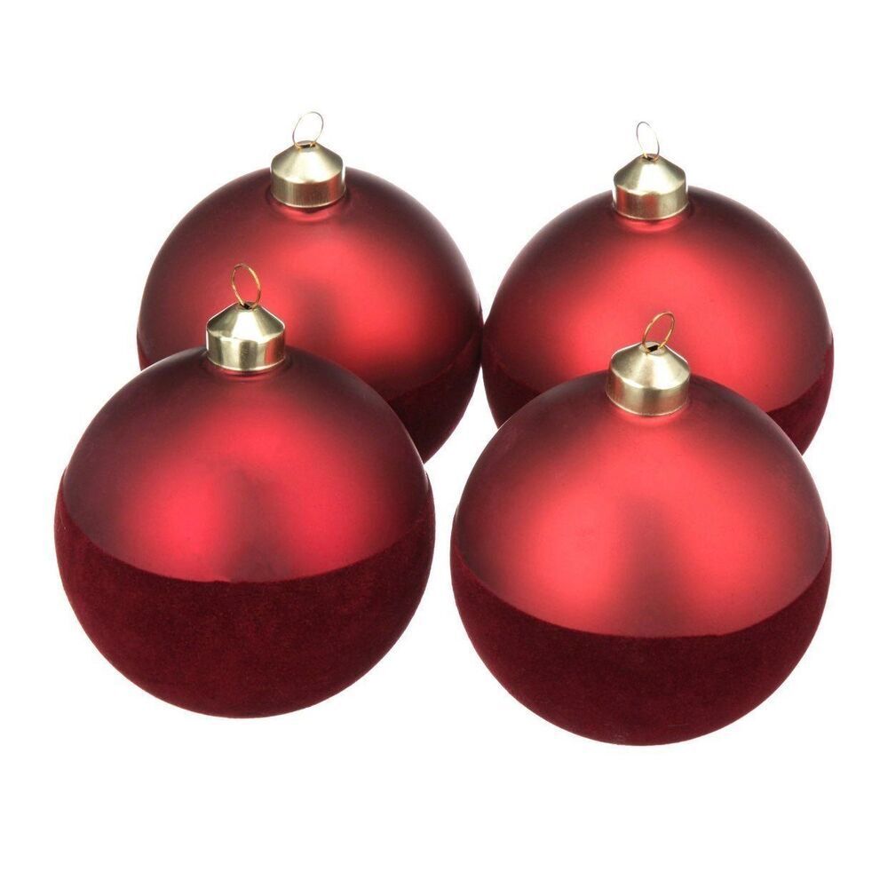 Velvet Flocked and Dipped Christmas Ornaments